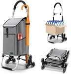 VOUNOT&reg; Aluminium Einkaufstrolley Treppensteiger, 3 in 1 Trolly Einkaufswagen