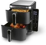 GOURMETmaxx FryUp Vertikale Doppelkammer Hei&szlig;luftfritteuse | Airfryer 10 Liter | 4