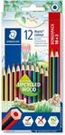STAEDTLER Noris colour 185 Buntstifte &ndash; 12 Farben, robust | Aus Upcycled-Holz,