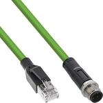 InLine Industrie Netzwerkkabel, M12 4-pin D-kodiert Stecker zu RJ45 Stecker,...