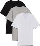 Calvin Klein Herren 3er Pack T-Shirts Kurzarm mit V-Ausschnitt, Mehrfarbig (Black,