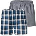Schiesser Herren 2 Pack Boxershorts Baumwolle Web Multipack - Webboxer, Sortiert