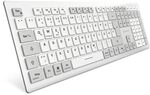 Sharkoon OfficePal K30W, Wei&szlig;, Drahtlose Tastatur