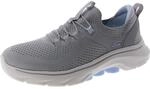 Skechers Go Walk 7 Abie Damen-Sneaker, Grau/Hellblau, 35.5 EU