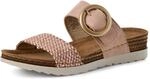 MARCO TOZZI Damen Pantoletten mit Klettverschluss Plateau, Rosa (Rose Comb), 38 EU