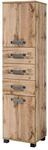 Schildmeyer Milan Hochschrank 134886, Eiche Landhaus Dekor, 32 x 40.3 x 163.7 cm