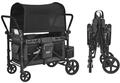 VEVOR Kinderwagen f&uuml;r 4 Kinder, Push-Pull-Reisebuggy mit verstellbarem Griff,