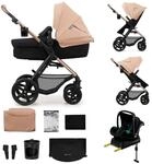 Kinderkraft MOOV2 Kinderwagen 4 in 1 Kinderwagenset bis 22 kg mit Kindersitz I-SIZE