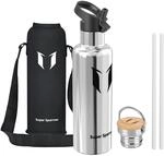 Super Sparrow Trinkflasche Edelstahl 1L - Auslaufsicher Thermoskanne, BPA-Frei