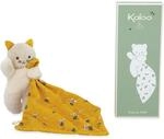KALOO - Weiches Stoffquadrat - Kuscheltier Gelbe Katze - Pl&uuml;schtier Baby -