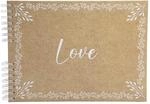 Exacompta 16234E Premium Fotoalbum Kraft mit 50 wei&szlig;en Seiten, Spiralbindung,