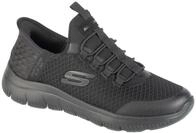 Skechers Jungen Summits High Range Slip-InTurnschuhe, Black Textile / Synthetic /