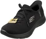 Skechers Damen Summits New Daily Turnschuhe, Black Knit/Gunmetal Trim, 38 EU