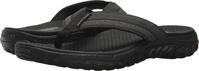 Skechers Herren Reggae Cobano Zehentrenner, Black Leather, 45 EU
