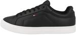 Tommy Hilfiger Herren Court Sneaker Icon aus Leder, Schwarz (Black), 46