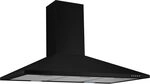 Respekta Dunstabzugshaube Karena/Kaminhaube 90 cm/Metallgehäuse schwarz matt/Abluft Respekta Dunstabzugshaube Karena/Kaminhaube 90 cm/Metallgehäuse schwarz matt/Abluft