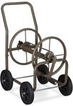 Relaxdays Schlauchwagen XL, fahrbare Schlauchtrommel, Metall, f&uuml;r 60m Schlauch, 4
