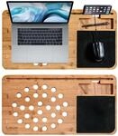 mikamax - Lapzer Laptop Schreibtisch - Bambus - Luftl&ouml;cher - Betttisch - Laptoptisch