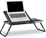 Relaxdays Laptoptisch, Lapschreibtisch, Betttisch, Betttablett, Notebooktisch,