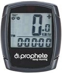 Prophete Fahrradcomputer Basic &ndash; 9 Funktionen, kabelgebunden, gro&szlig;e Anzeige,