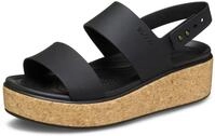 Crocs Herren Brooklyn Cork Low Wedge Sandalen, Black/Black, 36/37 EU
