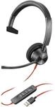 Poly Blackwire 3310-M Microsoft Teams zertifiziertes USB-C-Headset - Mono - USB Typ
