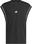 adidas Herren Basketball All World Sleeveless Tank Shirt, Black/Black, XL