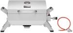 Royal Gourmet Edelstahl Tragbarer Gasgrill, Compact Tischgrill mit Zwei Griffen und