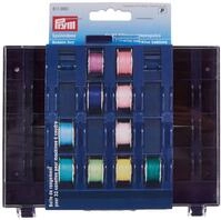 Prym Spulendose f&uuml;r 32 N&auml;hmaschinenspulen leer, Violett, Transparent