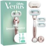 Gillette Venus Pro Smooth Sensitive Rasierer Damen f&uuml;r Empfindliche Haut,