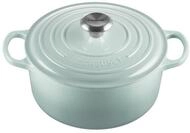 Le Creuset Signature Runder Br&auml;ter aus Gusseisen, 24 cm, 4,2 Liter, Sea Salt