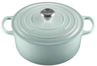 Le Creuset Signature Runder Br&auml;ter aus Gusseisen, 26 cm, 5,3 Liter, Sea Salt