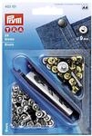 PRYM 403101 Nieten Messing 9 mm silberfarbig/alteisen