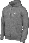 Nike Herren Club Ft Full Zip Jacke, Dk Grey Heather/Lt Smoke Grey, XXL