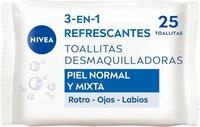 NIVEA 3-in-1 erfrischende Make-up-Reinigungst&uuml;cher, feuchte T&uuml;cher, reinigt sanft