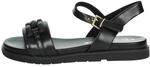 MARCO TOZZI Damen Sandalen flach mit Schlie&szlig;e Sommer, Schwarz (Black), 41 EU