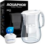 AQUAPHOR Wasserfilter Onyx Wei&szlig; inkl. 3 MAXFOR+ Filter I 4,2L Wasserfilter in