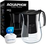 AQUAPHOR Onyx Wasserfilterkanne 4,2 l, zur Reduzierung von Kalk, Chlor und anderen