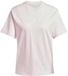 adidas Damen Essentials 3-Stripes Cotton Shirt, Clear Pink/White, L