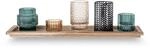 Bloomingville Sanga Windlicht-Set &ndash; Holztablett mit 5 farbigen...