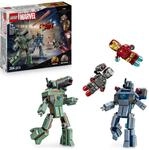 LEGO ǀ Marvel Iron Man & War Machine vs. Hammer Drones - Building Toy with 2