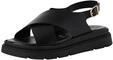 Tamaris Damen Sandalette mit Keilabsatz, schwarz, 42 EU