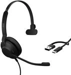 Jabra Evolve2 30 SE Telefon On Ear Headset kabelgebunden Mono Schwarz