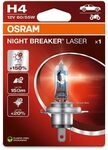 Osram NIGHT BREAKER LASER H4, +150% mehr Helligkeit, Halogen-Scheinwerferlampe,