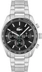 Lacoste Chronograph Quarz Uhr f&uuml;r Herren Kollektion Boston mit Edelstahlarmband -