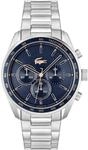 Lacoste Chronograph Quarz Uhr f&uuml;r Herren Kollektion Boston mit Silbernes