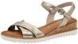 Tamaris Damen Sandalette mit Keilabsatz, metallic, 38 EU