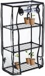 Relaxdays Gew&auml;chshaus Balkon, PVC-Folie, Stahl, HBT: 80 x 48 x 24,5 cm,