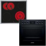 Bosch Einbauherd-Set HND211LB2, Serie 2 Einbau-Herd 60 cm mit 3D-Hei&szlig;luft HEF113BB0,