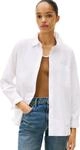 Tommy Hilfiger Damen Hemd Poplin Easy Fit Oversized, Wei&szlig; (Th Optic White), 42
